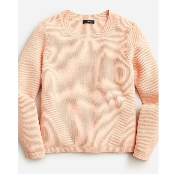 J. Crew Sweaters - J.Crew Ribbed Stretch Crewneck Sweater Peach Color BJ580